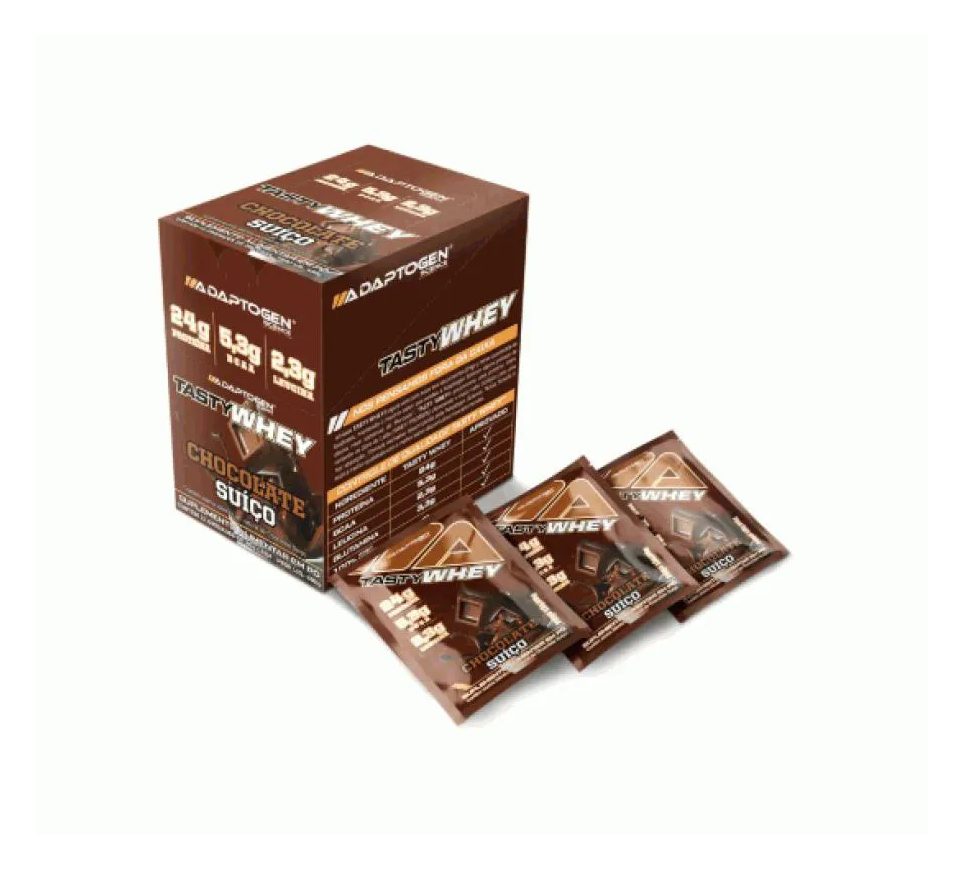 Tasty Whey Display Sachê - Chocolate Suíço (12 Unid. 36g)