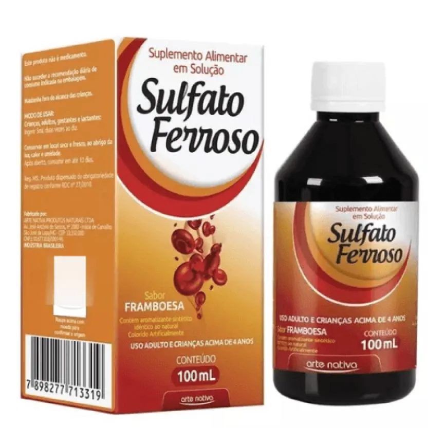 Sulfato Ferroso Solução 100Ml - Arte Nativa