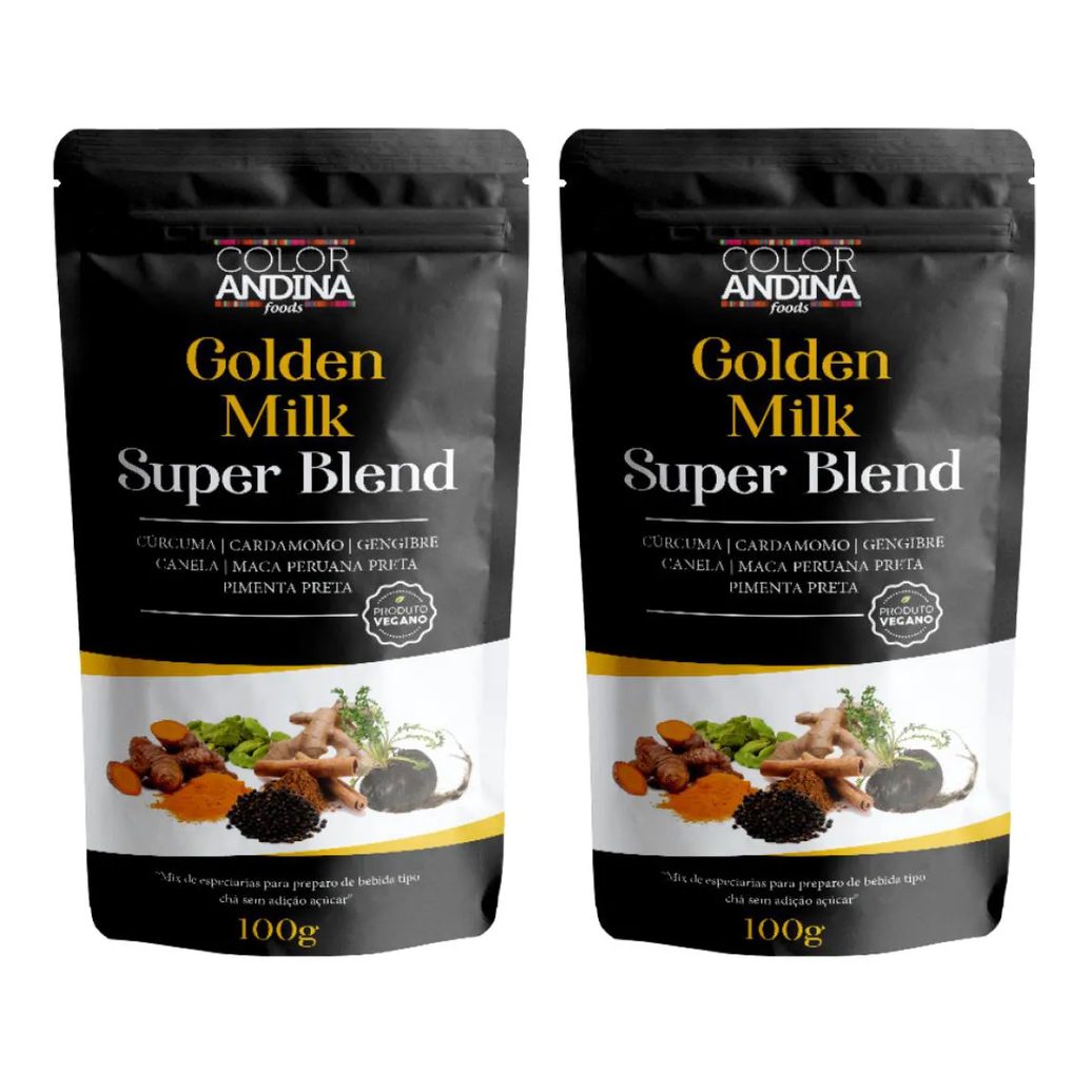 Golden Milk (super Blend) Color Andina 100g - 2 Pacotes