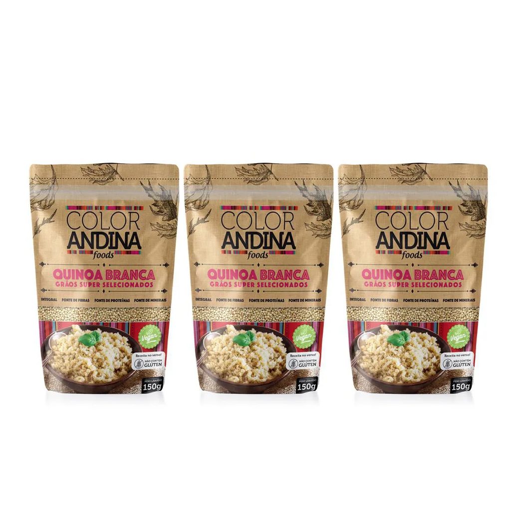 QUINOA REAL BRANCA - COLOR ANDINA FOOD 0,150G - 03 UNIDS
