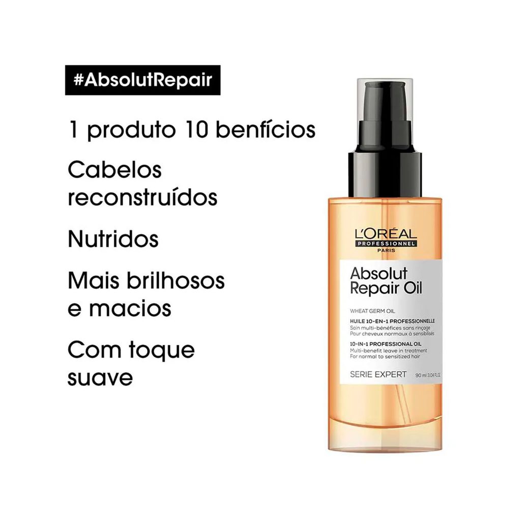Óleo Capilar L'Oréal Professionnel Absolut Repair Cabelos Danificados 90ml