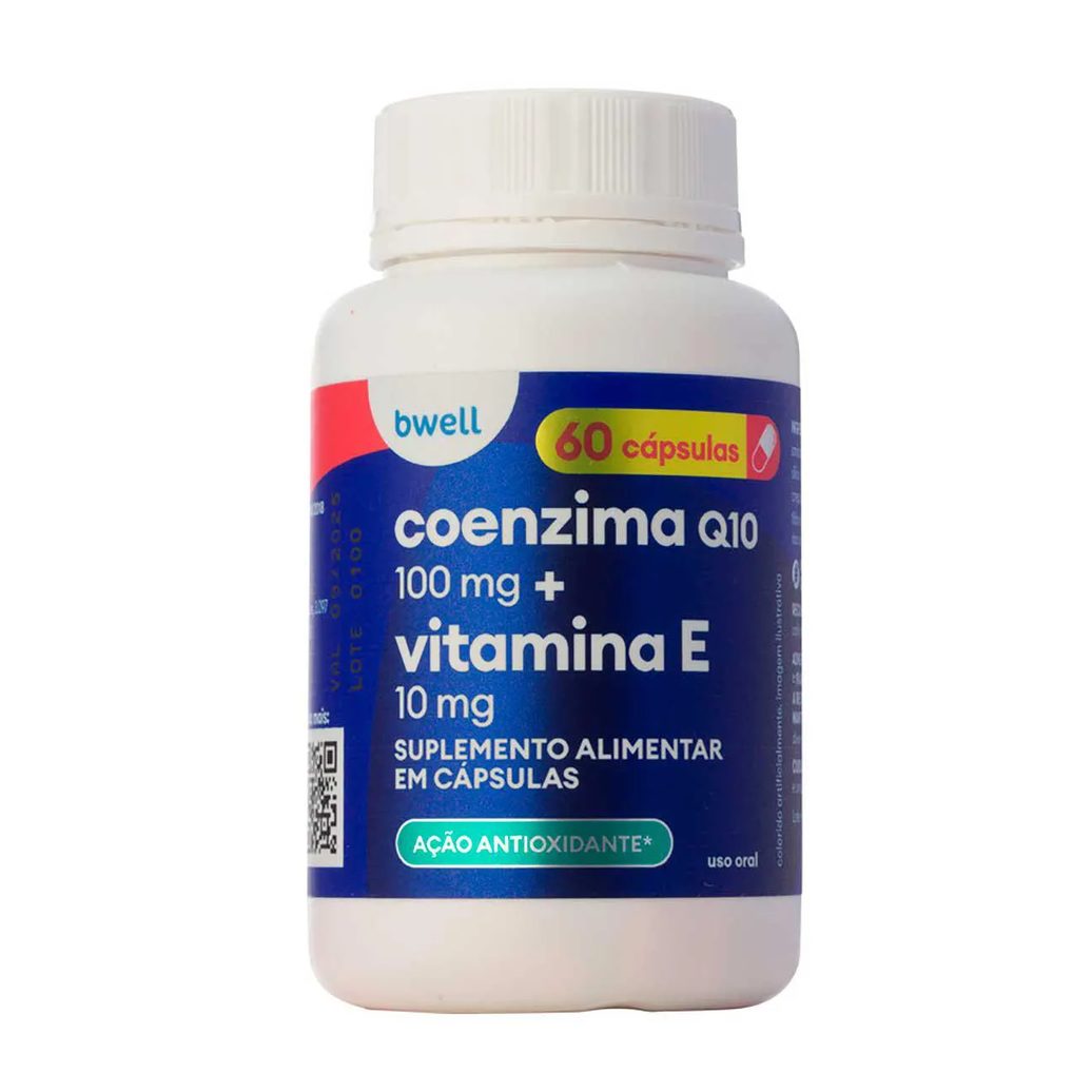 Coenzima Q10 100mg + Vitamina E 10mg bwell 60 Cápsulas