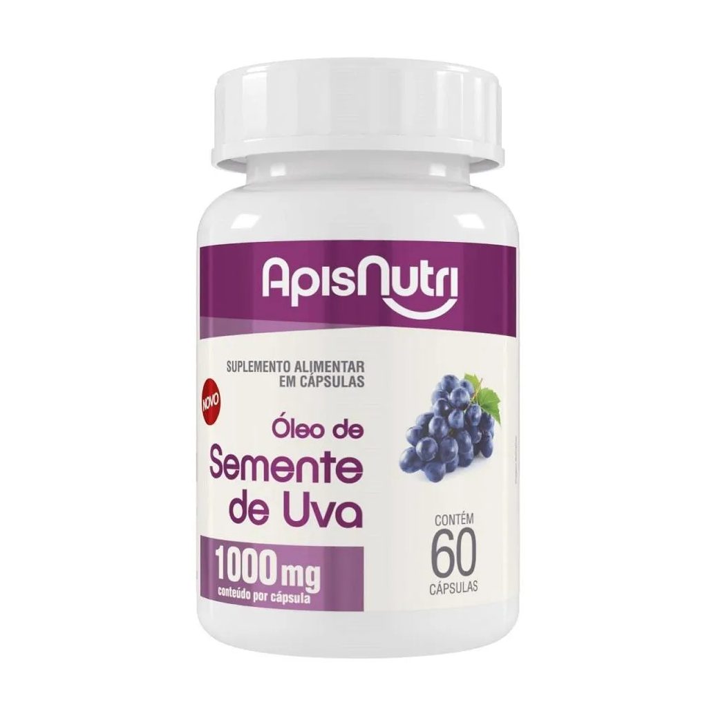 Óleo de Semente de Uva 1000mg (60 Cápsulas) - Padrão: Único