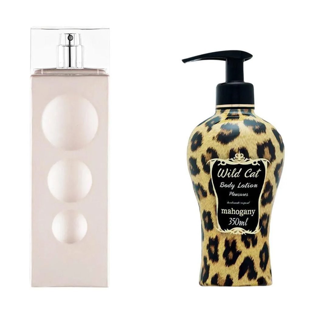 Kit Fragrância Make Me Fever Off White + Hidratante Wild Cat Mahogany 350ml