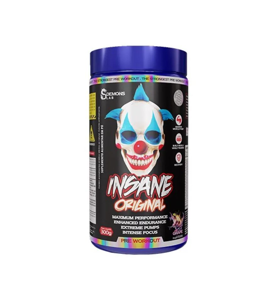 Pre Treino Insane Original Grape 300g - Demons Lab