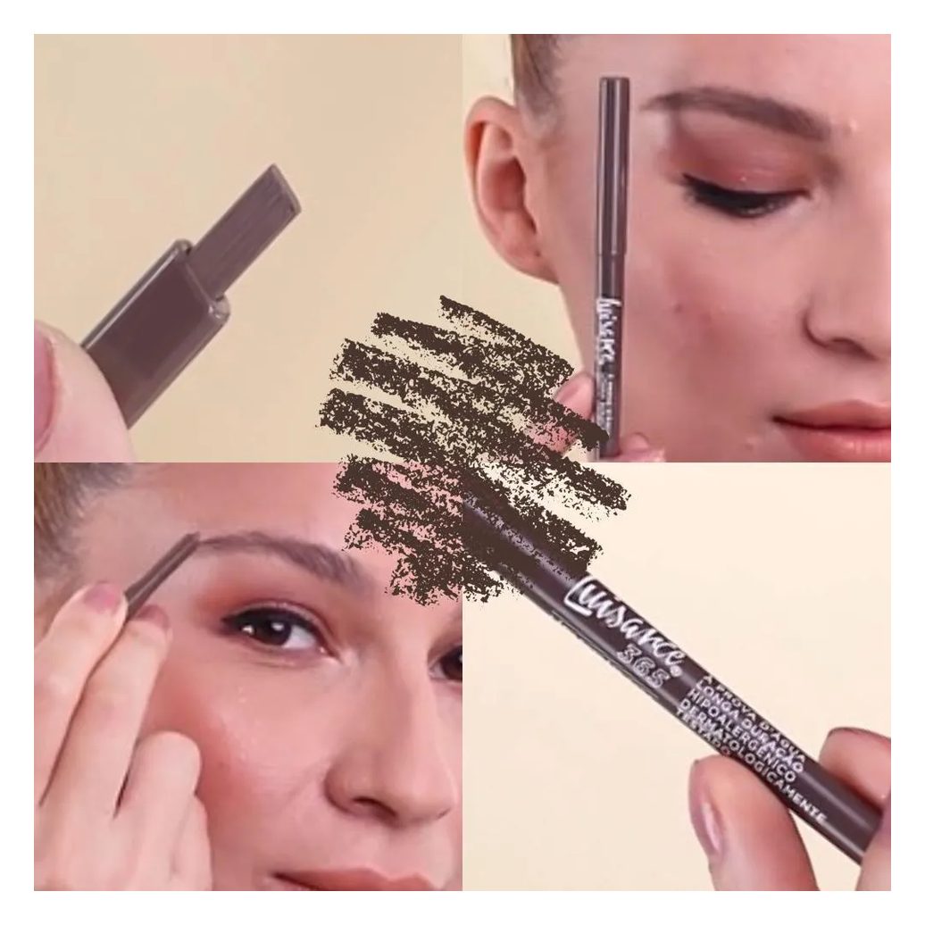 Lápis Retrátil para Sobrancelha Luisance 365 Castanho Escuro Hipoalergênico L5219