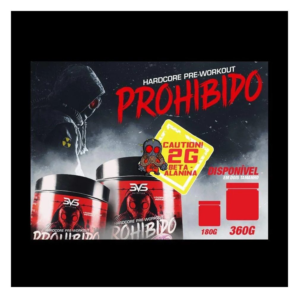 Prohibido Hardcore Pré-workout (360g) - Sabor: Maçã Verde