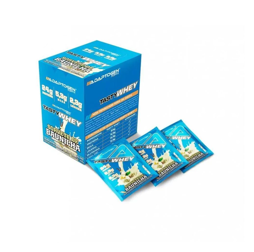 Tasty Whey Display Sachê - Sabor: Vanilla Cream (12 Unid. 34g)