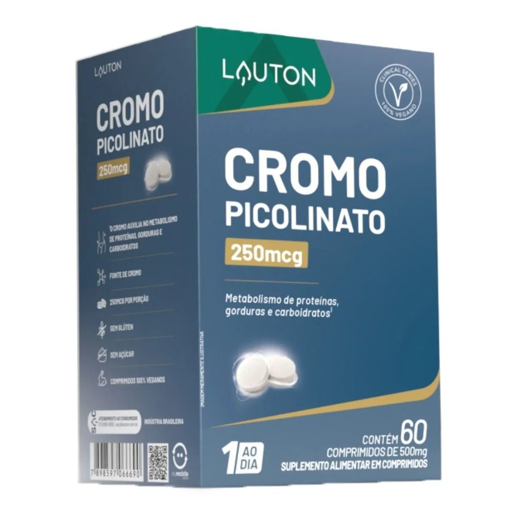 Cromo Picolinato 250mcg 60 comprimidos - Lauton