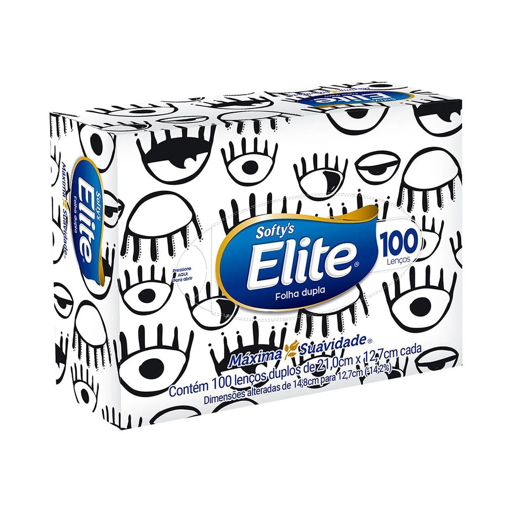 Lenço de Papel Softy's Elite 100 Folhas