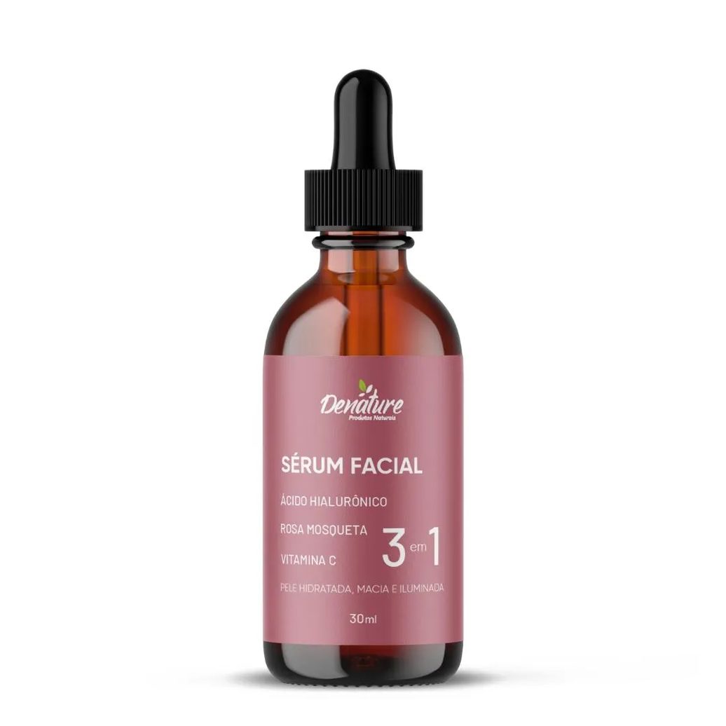 Sérum Facial 3 em 1 Hialurônico e Rosa Mosqueta 30ml Dn