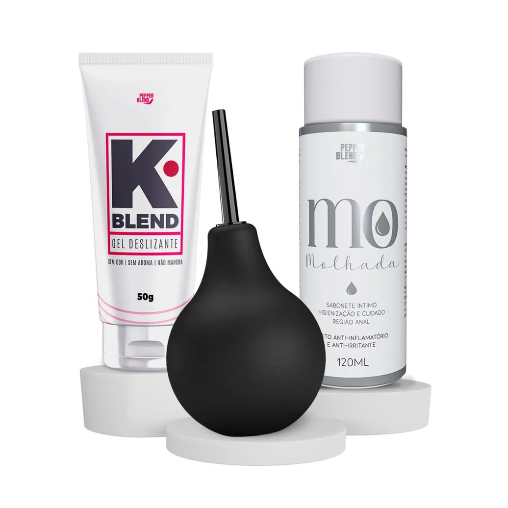 Kit Ducha Íntima Higiene Ginecológica Enema Gel Sabonete Procto