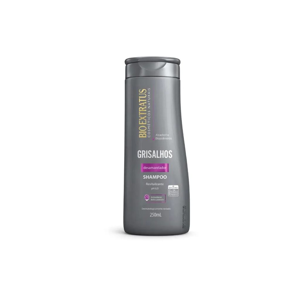 Shampoo Desamarelador Cabelos Grisalhos 250 Ml- Bio Extratus