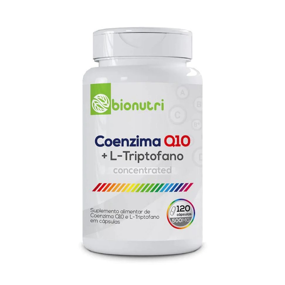 Coenzima Q10 100mg + L-triptofano Concentrado 500mg 120 cápsulas - Bionutri