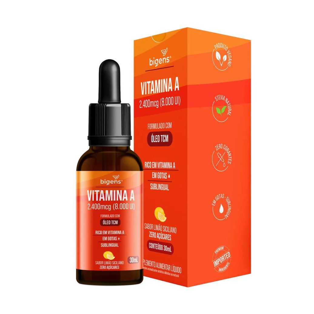 Bigens Vitamina a 8000ui Tcm Gotas 30ml Limão Siciliano