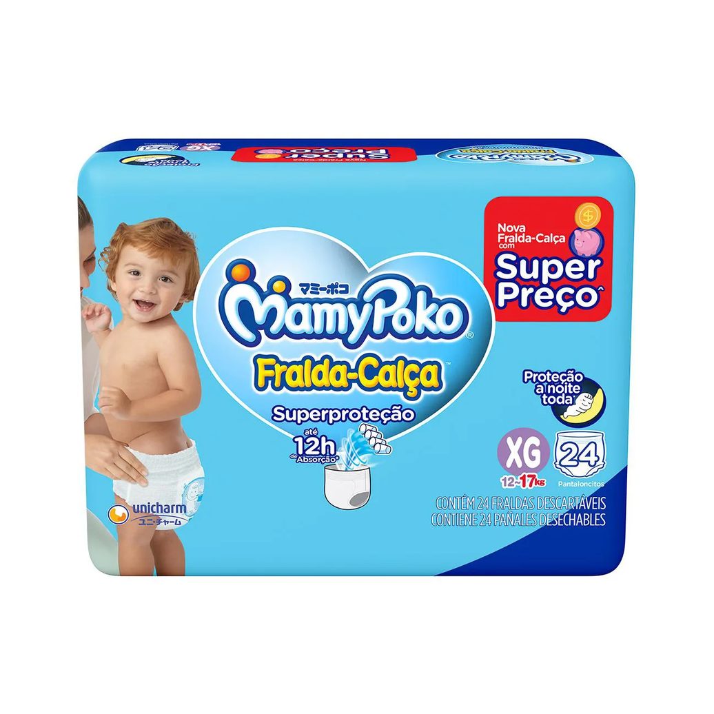 Fralda Calça MamyPoko Super Proteção XG 24 unidades