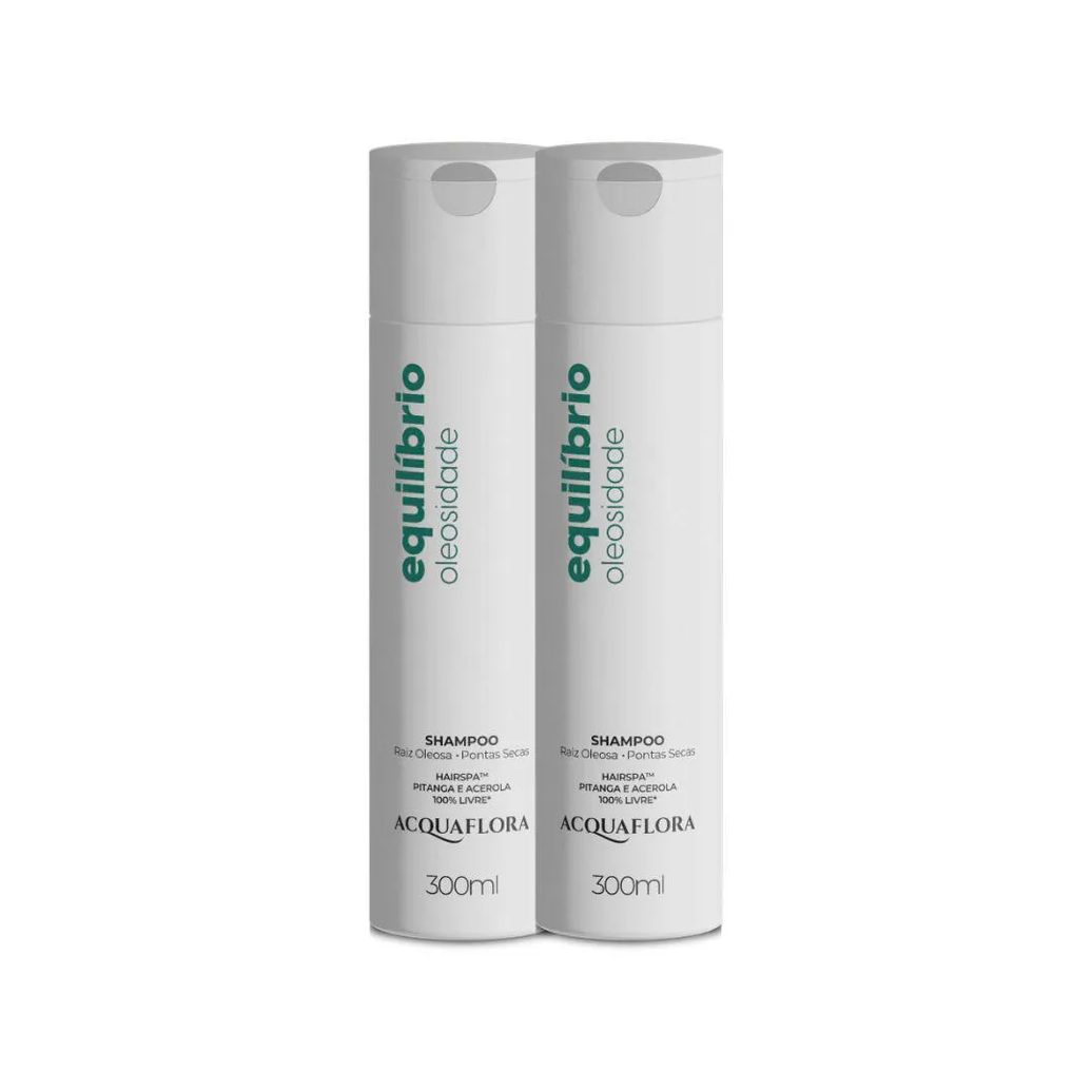 Kit Shampoo Acquaflora Equilíbrio Óleos Raiz Oleosa Ponta Seca 300ml (2 Unidades)