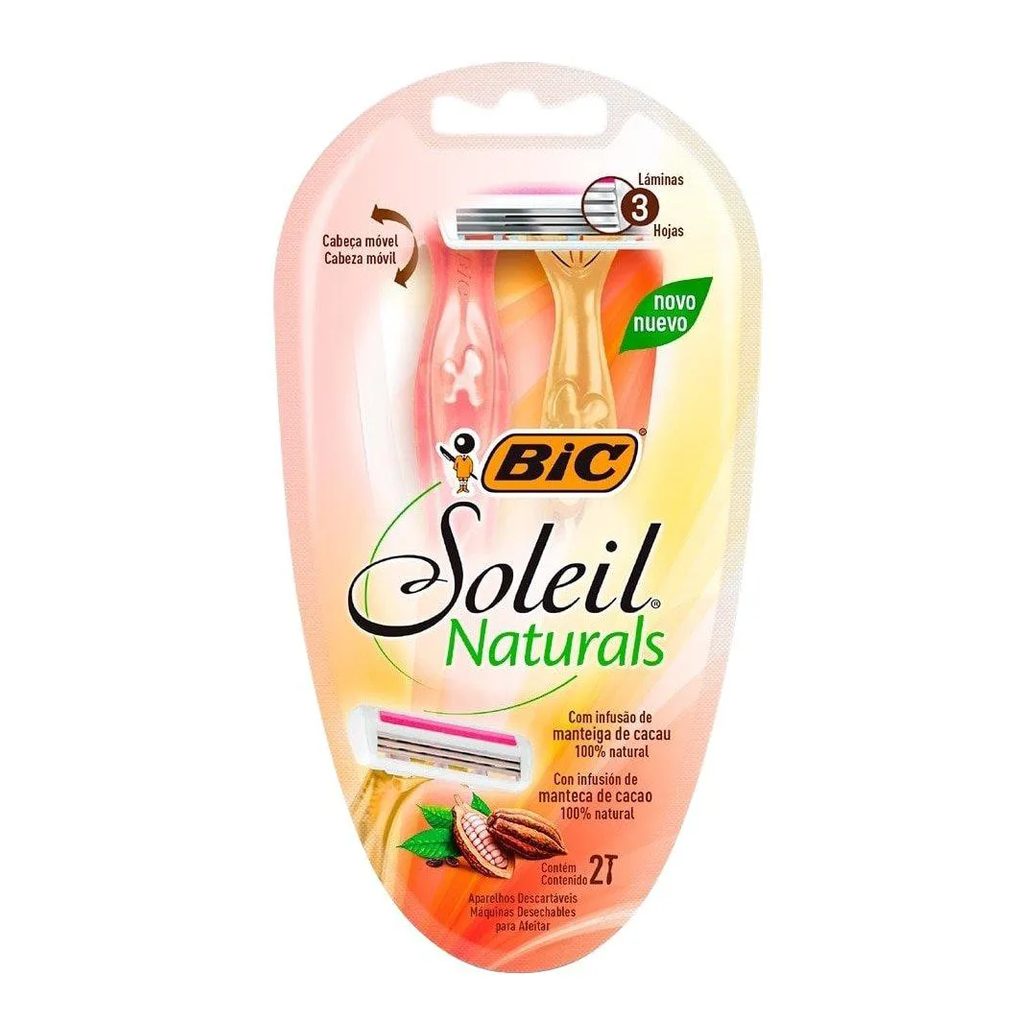 Aparelho Bic Soleil Naturals Feminino 12 Embalagens com 2 unidades