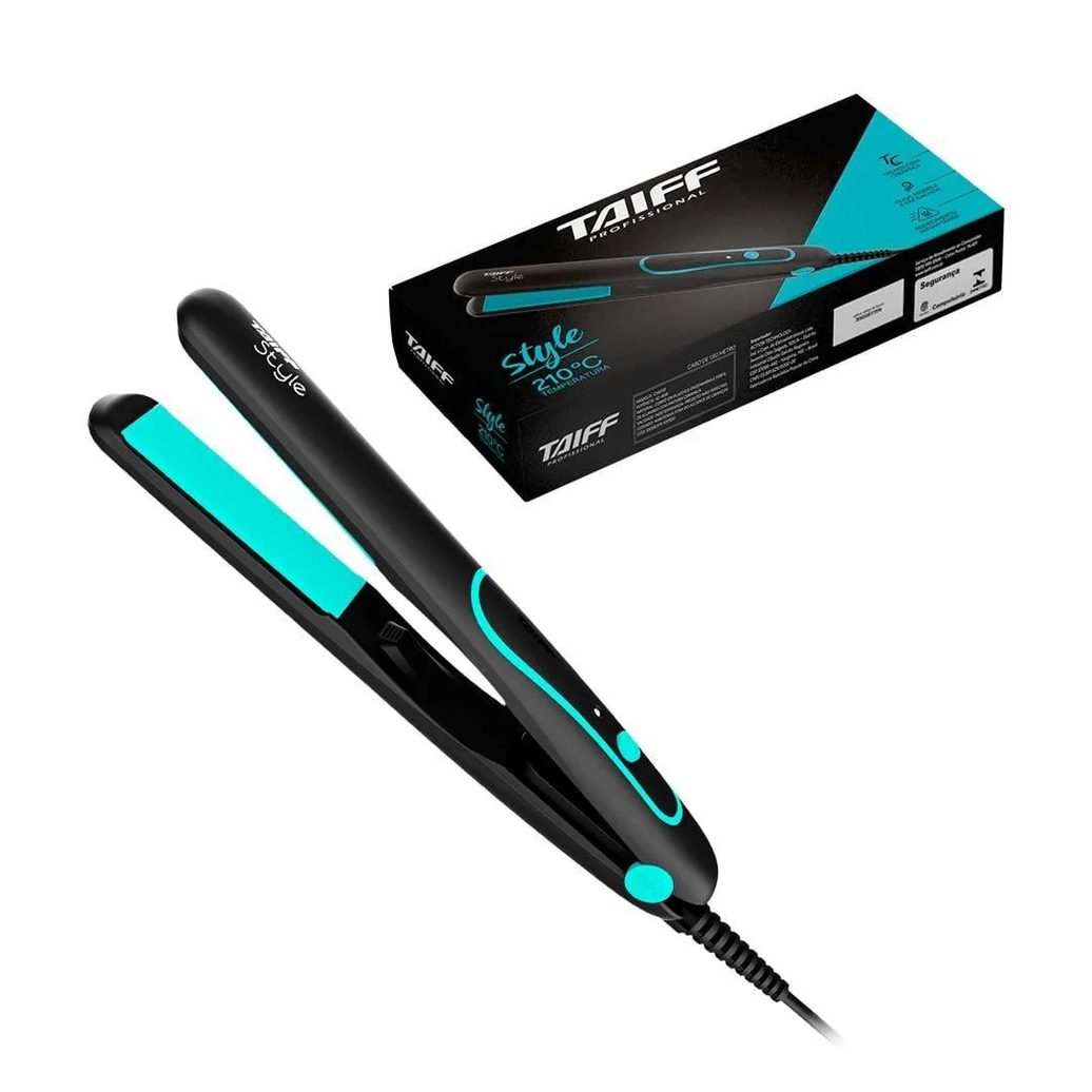 CHAPA ALISADORA TAIFF STYLE, CABO DE 1,80 METROS, 210°C, PRETA, BIVOLT 11864