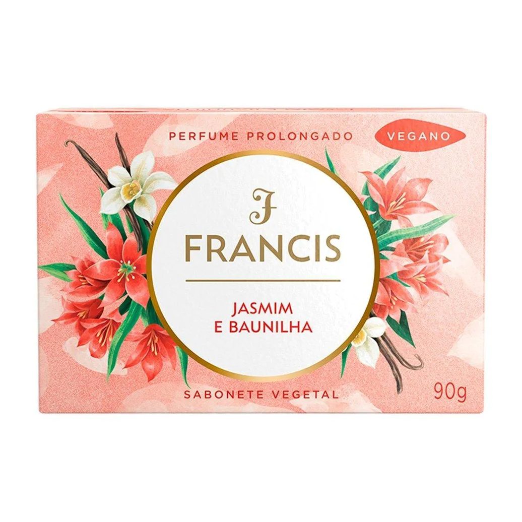 Sabonete Francis Luxo Jasmim e Baunilha 90g - Embalagem com 12 unidades
