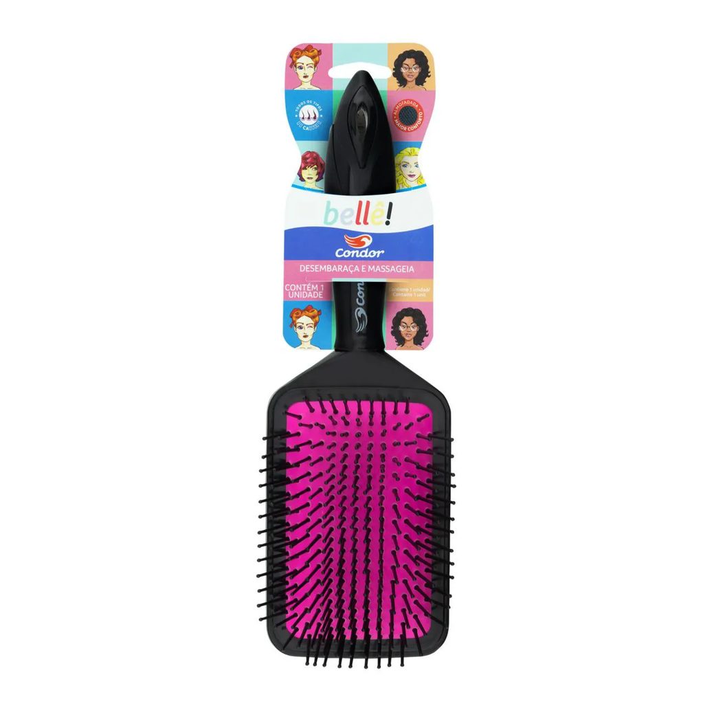 Escova para Cabelo Almofadada Condor Bellê!