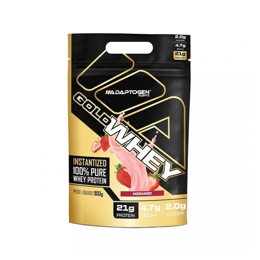 Gold Whey Refil (900g) - Sabor: Morango
