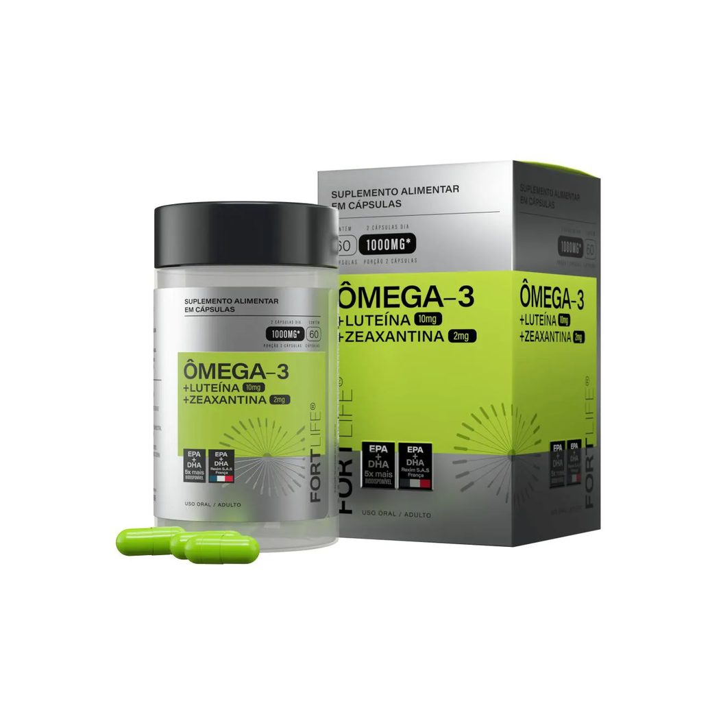Ômega - 3 + Luteína + Zeaxantina 1000mg 60 cápsulas Fortlife