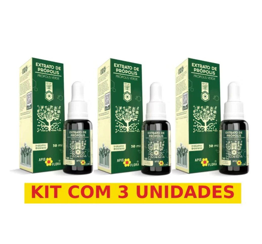 Kit 3x - Extrato de Própolis Verde - Apis Flora