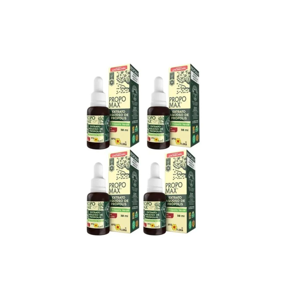 Kit 4x - Extrato de Própolis sem Álcool (aquoso) - 30ml - Apis Flora - Propomax®