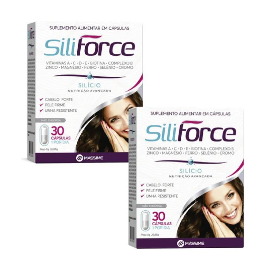 2x Siliforce 30 cápsulas - Biotina + Vitamina B12 + a + C + D + e