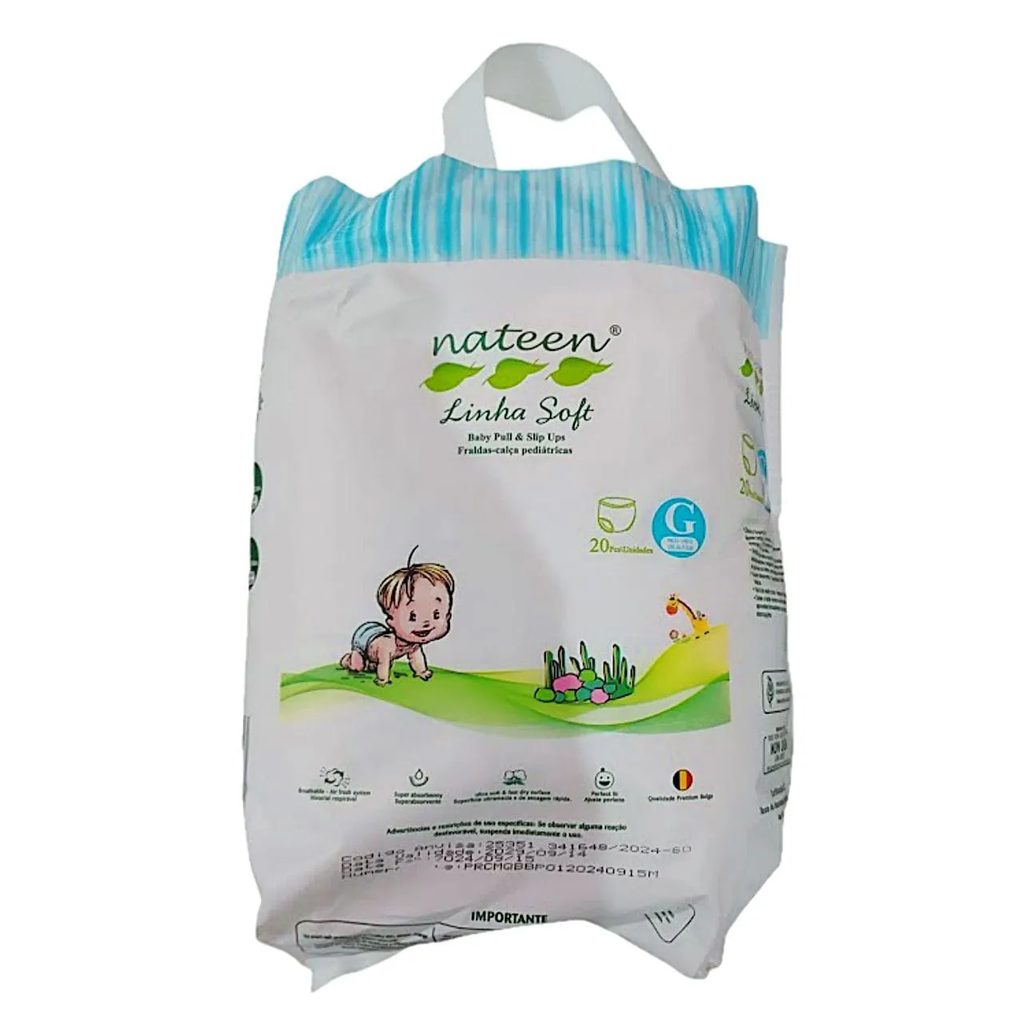 Fralda-calça Pediátrica Nateen Soft G 20 unidades
