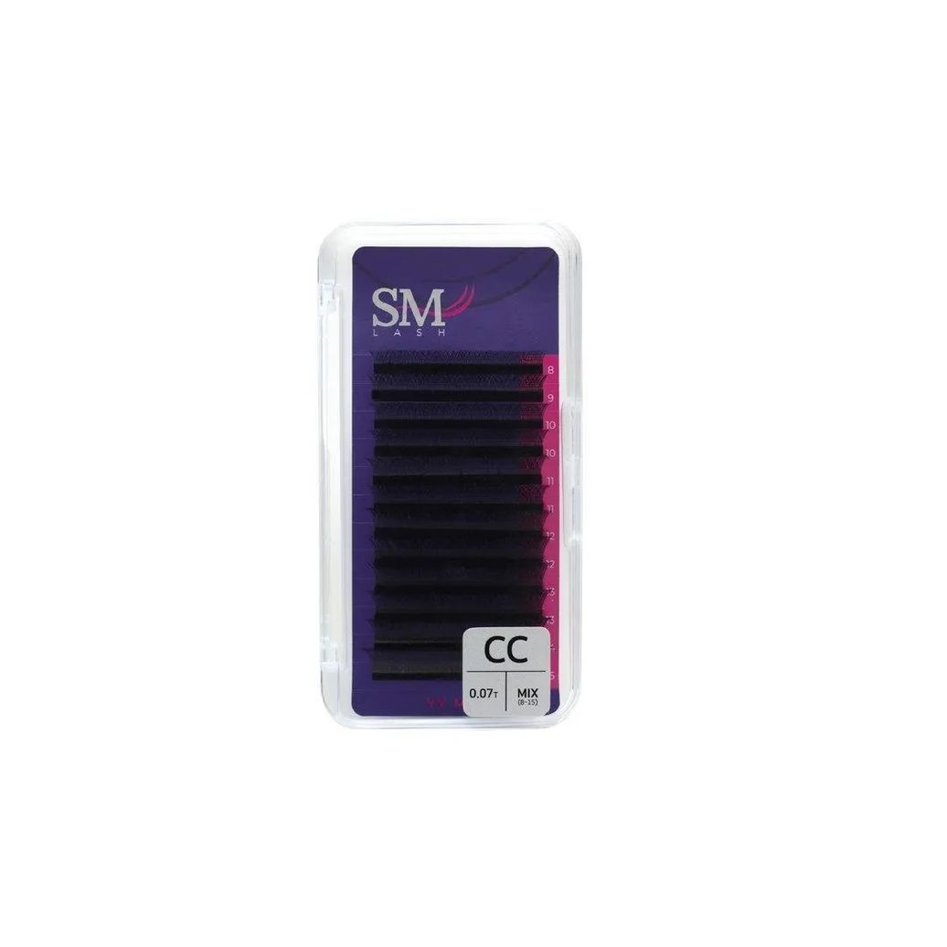 CíLIOS PARA ALONGAMENTO SM LASH YY CC 0.07 MIX 1 (8 12)