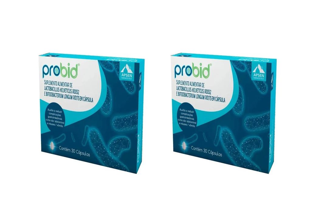 Kit 2 Suplemento Apsen Probid Lactobacillus 30cps