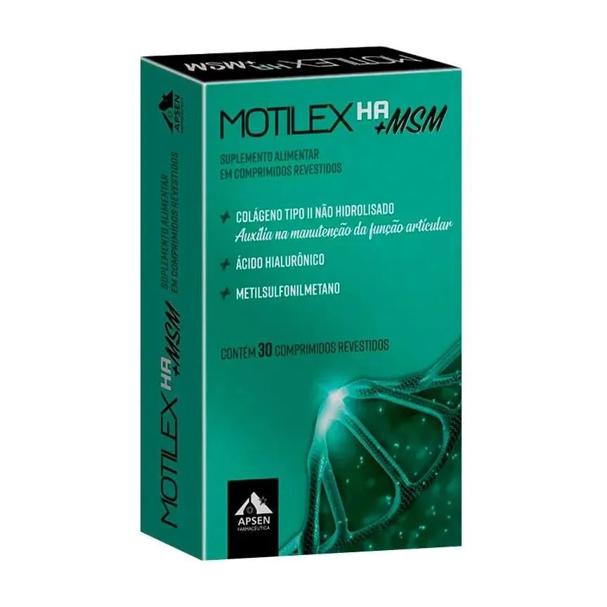 Motilex Ha + Msm Apsen Colágeno Tipo 2 + Hialurônico 30cp