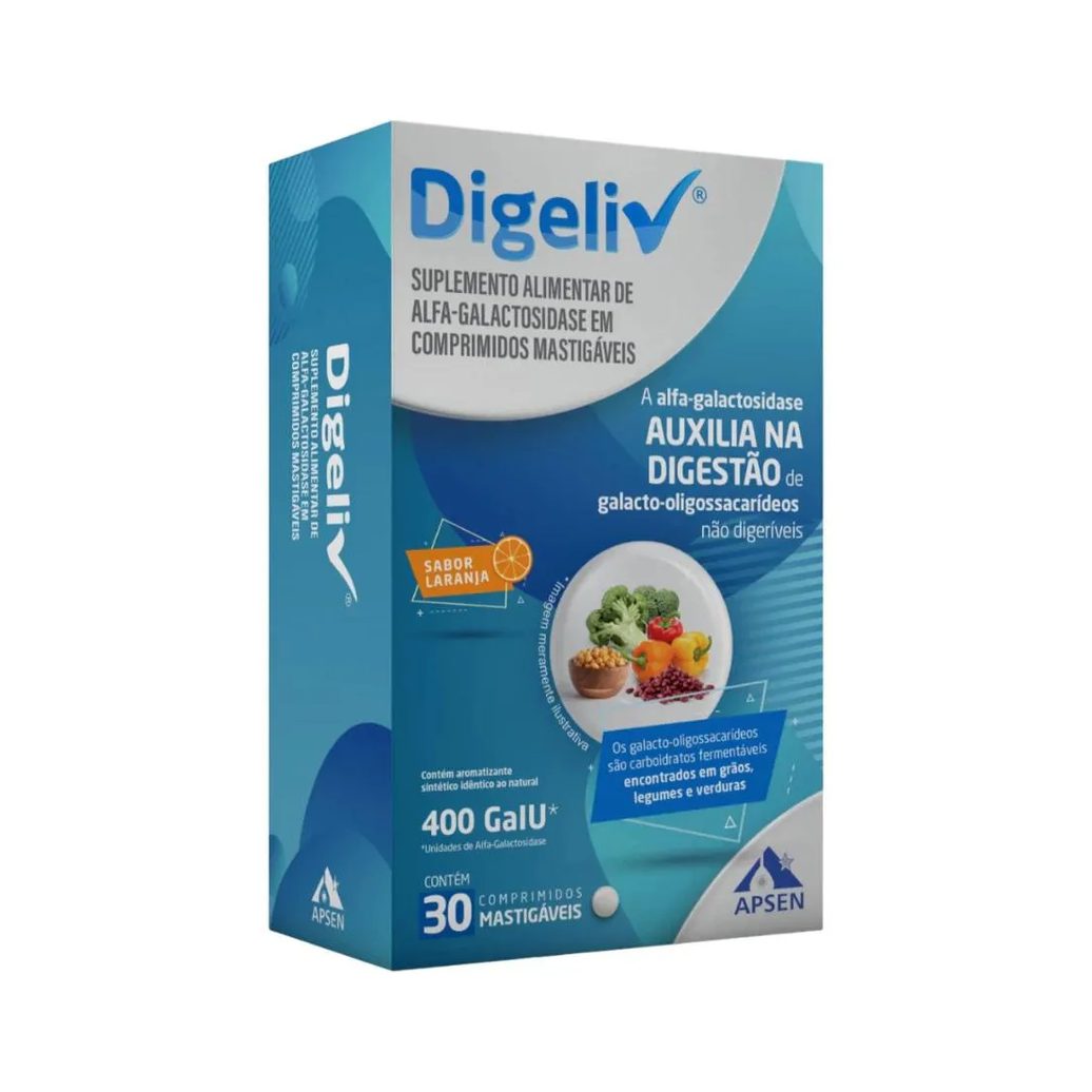 Suplemento Apsen Digeliv 400 Gaui Digestão 30cps