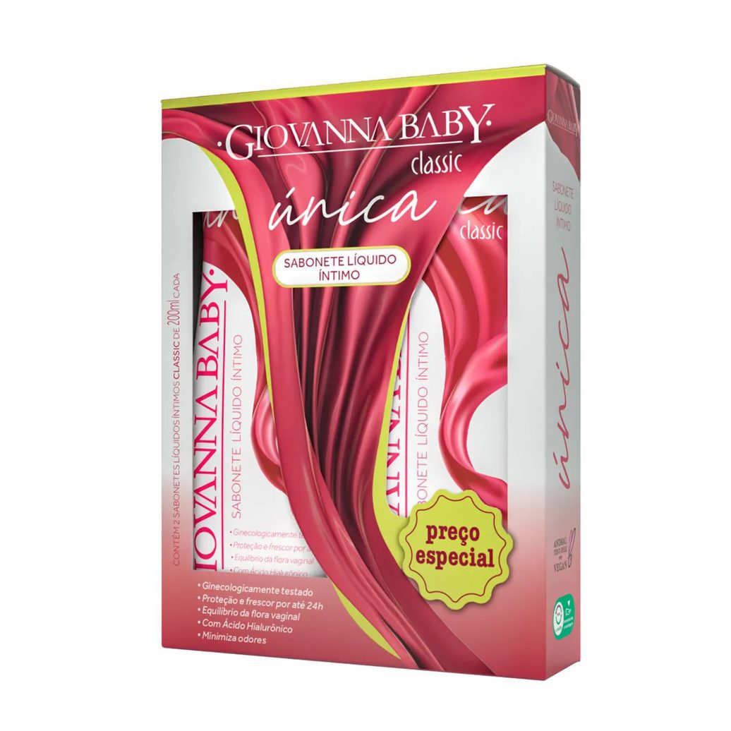 Kit Sabonete Íntimo Giovanna Baby Única Classic 2 unidades de 200ml cada
