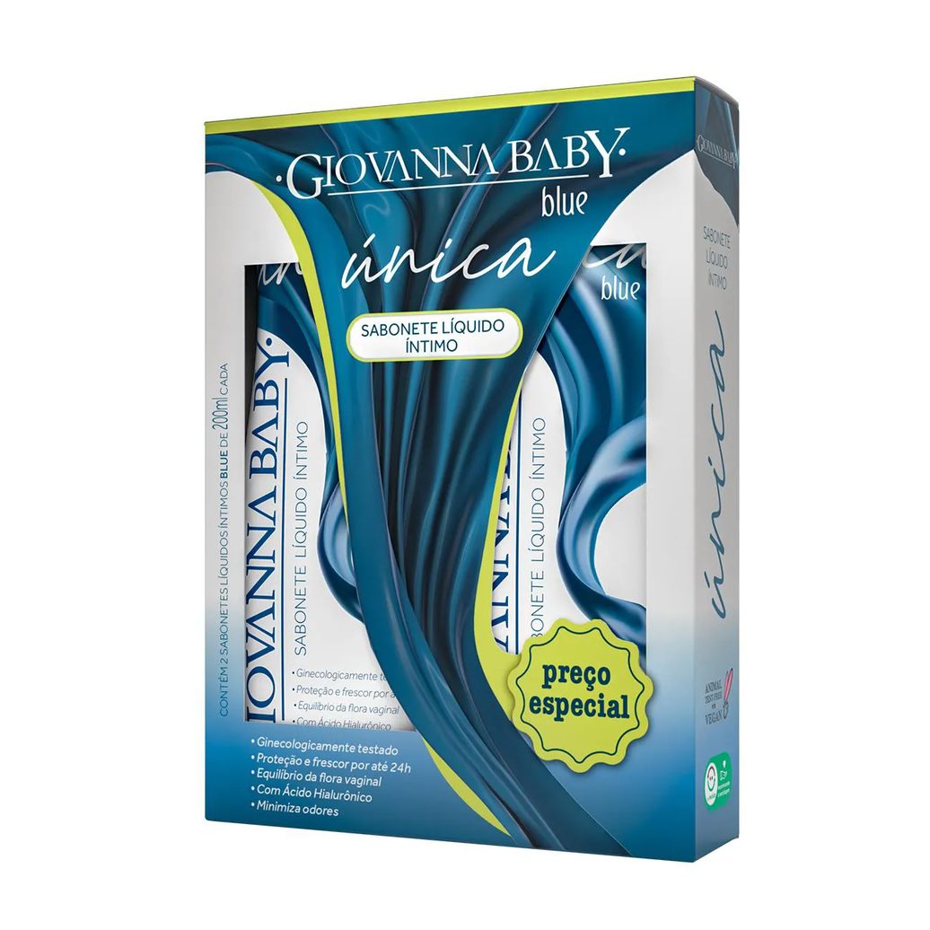 Kit Sabonete Íntimo Giovanna Baby Única Blue 2 unidades de 200ml cada
