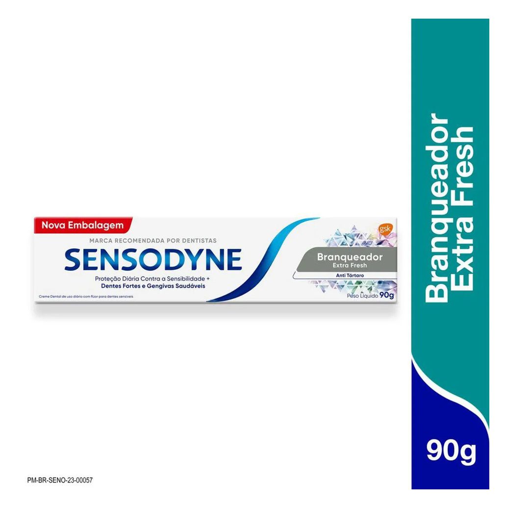 Creme Dental Sensodyne Branqueador Extra Fresh Antitártaro 90g
