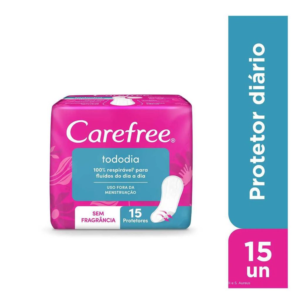 Protetor Diário Carefree Todo Dia Sem Perfume 15 unidades
