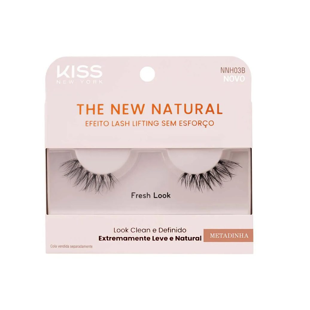 Cílios Postiços Kiss NY The New Natural Metadinha Fresh Look 1 par