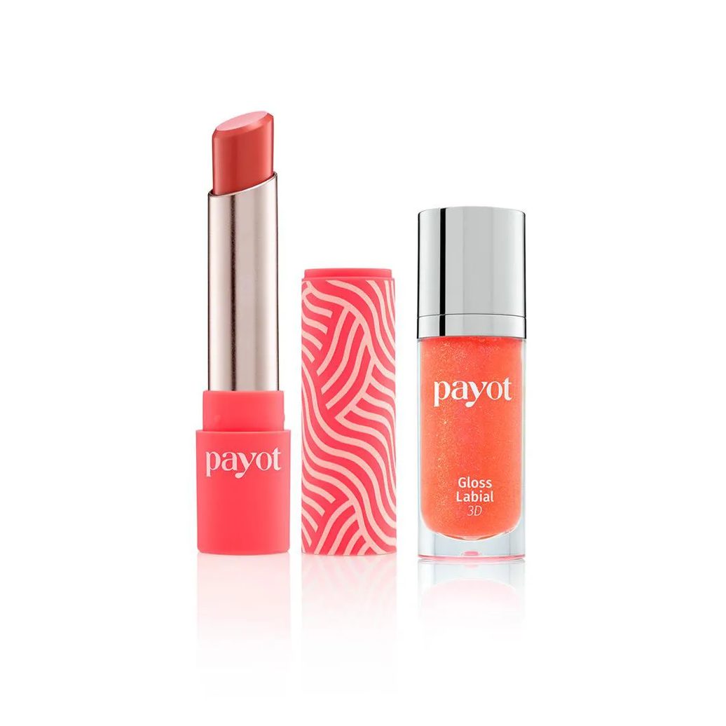 Kit Lábios Chérie Payot - Batom Matte Mistério + Gloss Labial 3d Coral 10