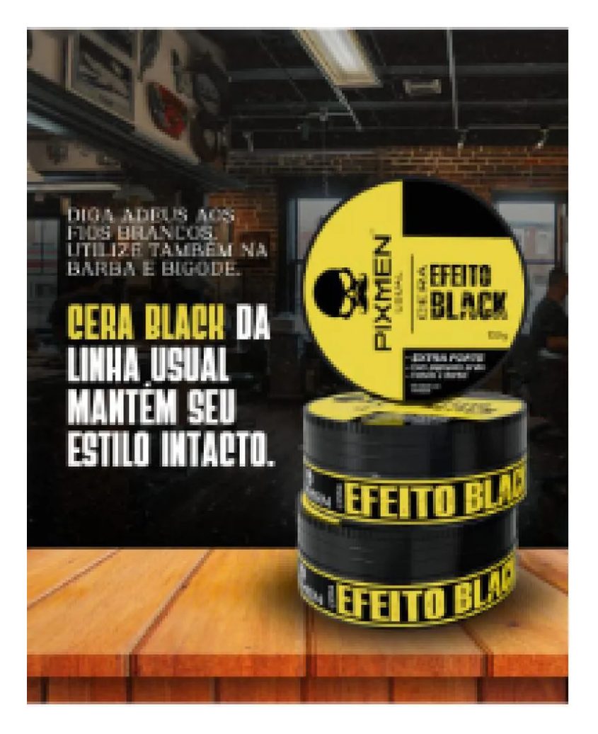 Cera Modeladora Efeito Black Pixmen 130g