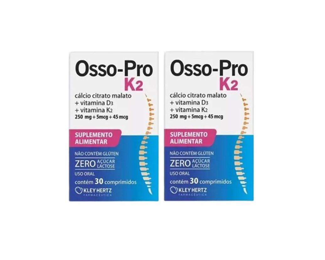 Kit 2 Suplemento Osso Pro K2 30 Comprimidos - Kley Hertz