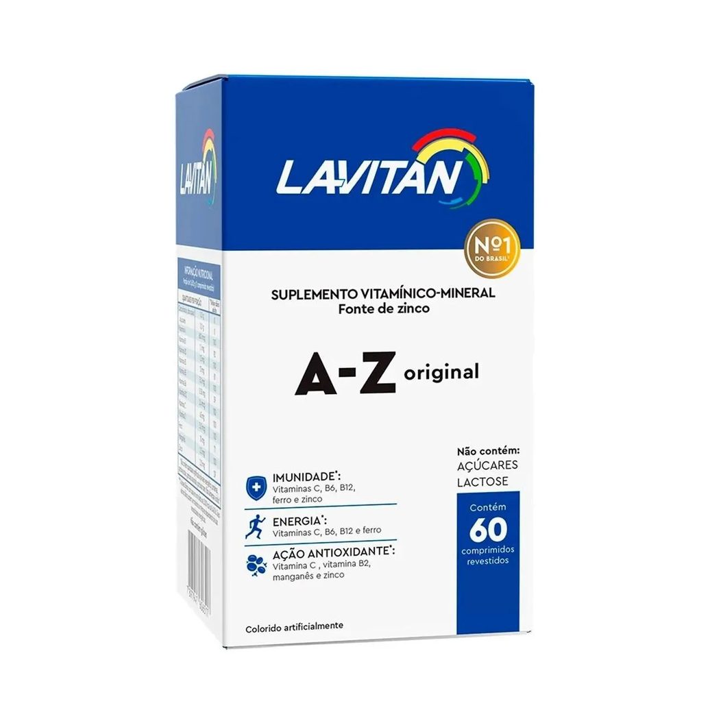 SUPLEMENTO VITAMíNICO LAVITAN A-Z ORIGINAL IMUNIDADE 60COMPS