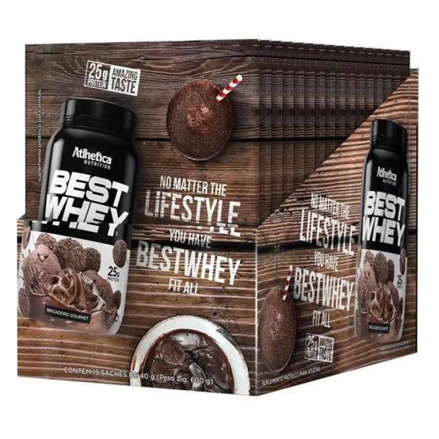 Best Whey Sachê (display com 15 Sachês - 35g) - Sabor: Brigadeiro Gourmet (sachê 40g)