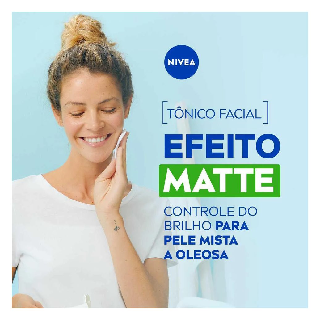 Tônico Adstringente Facial Nivea Controle do Brilho Efeito Matte com 200ml