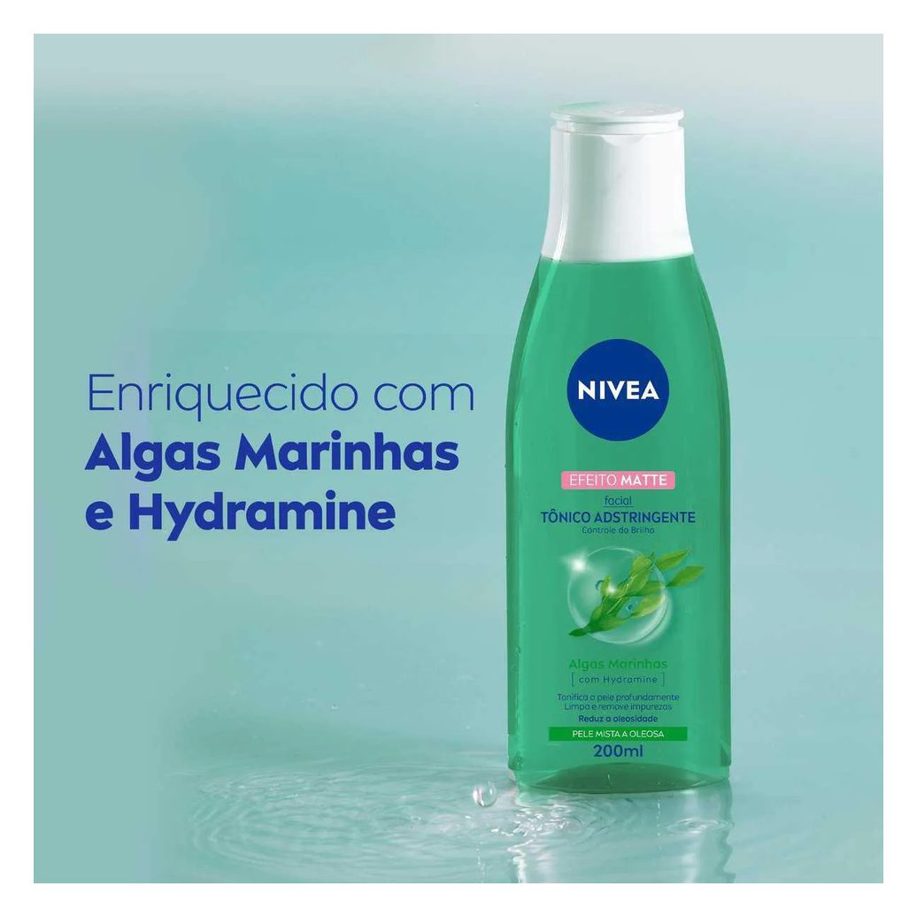 Tônico Adstringente Facial Nivea Controle do Brilho Efeito Matte com 200ml