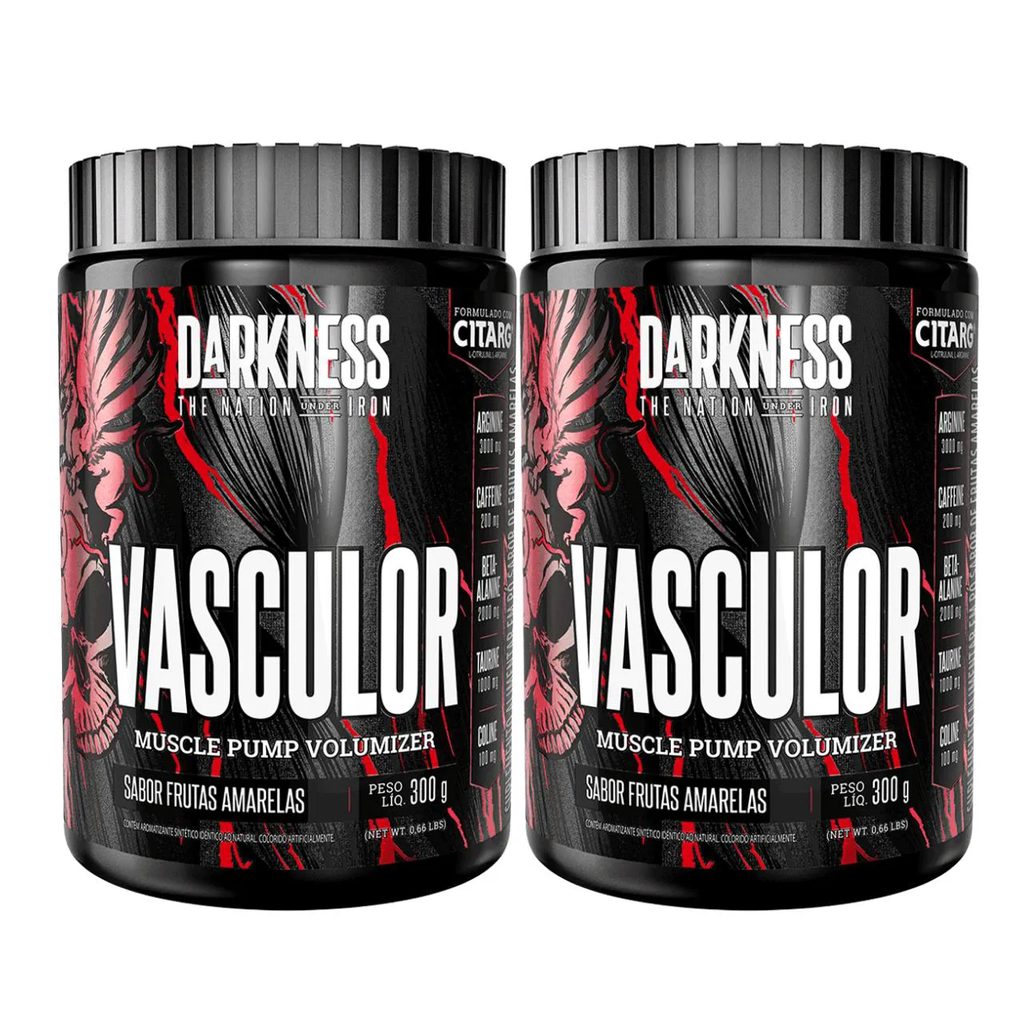 2x Pre Treino Vasculor Darkness Frutas Amarelas 300g