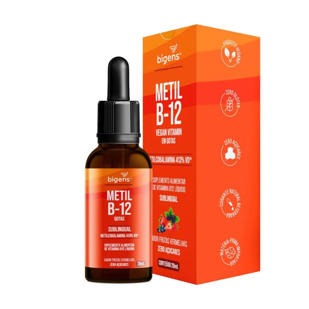Vitamina B12 Metilcobalanina Bigens Frutas Vermelhas 20ml