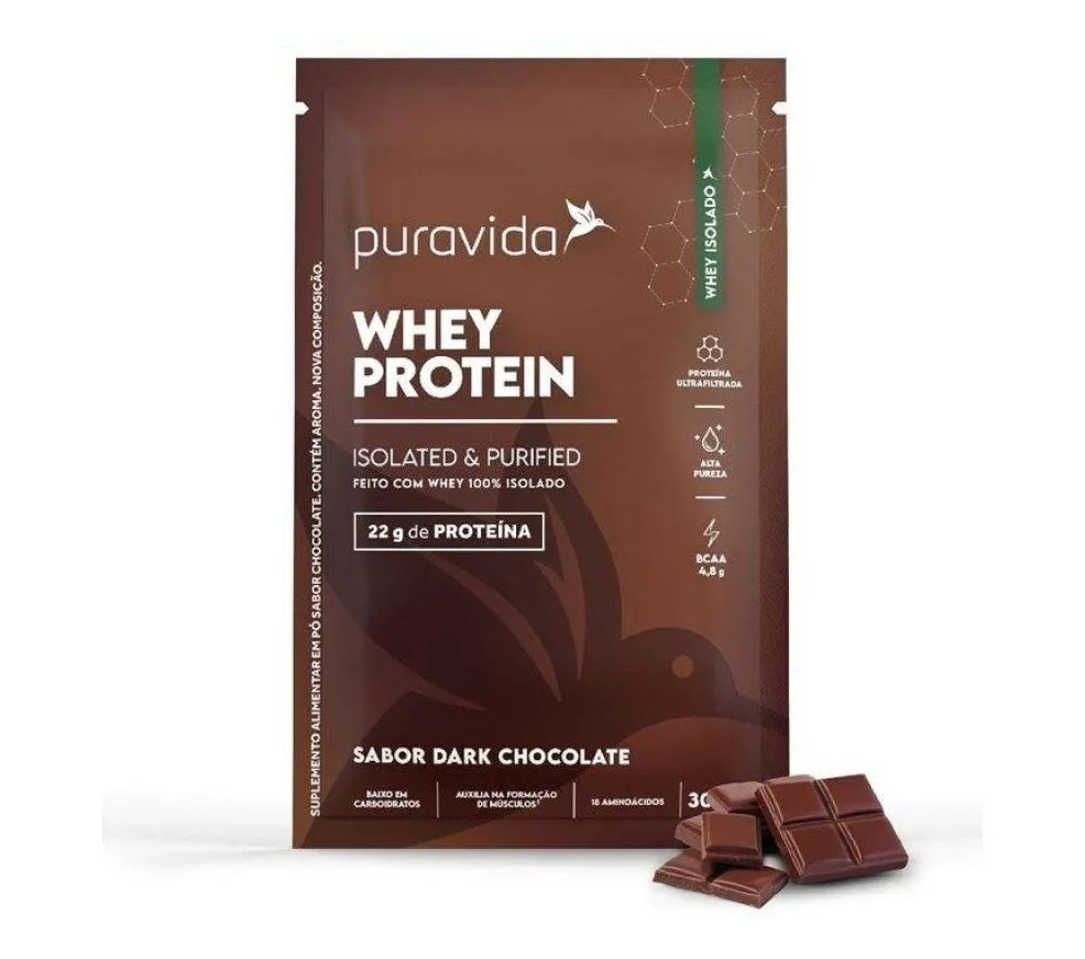 Whey Protein Isolated Puravida Chocolate 30g